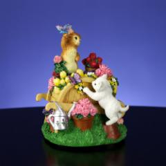 Animated Cats on Garden Cart